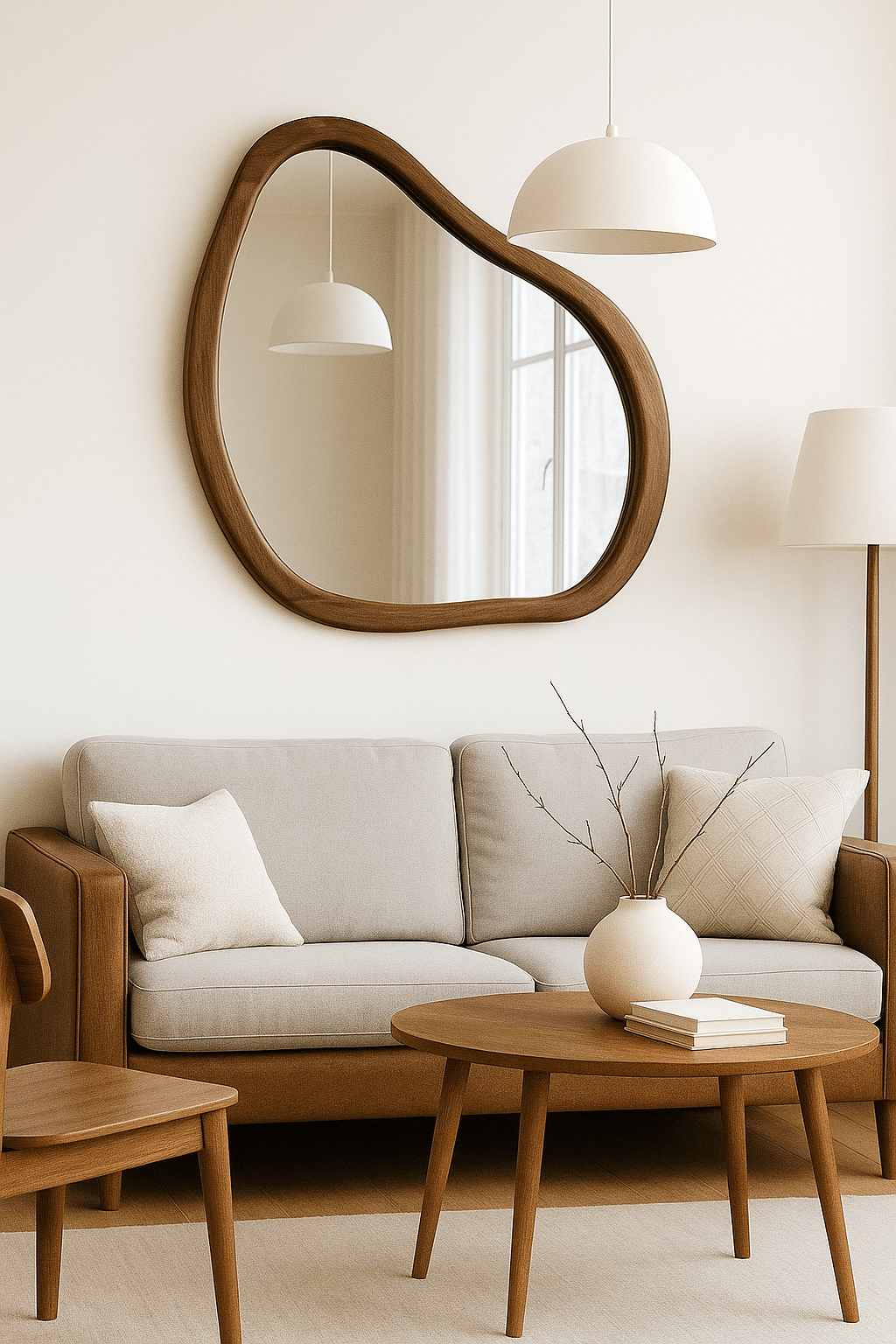 Miroir Élégance Naturelle 60 cm Bois Naturel