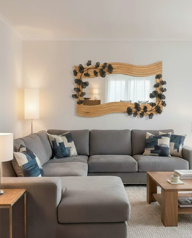 Miroir Vague de Ginkgo 120cm x 80 cm