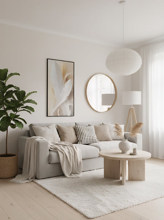 Tableau Plumes Élégance Aérienne – Décoration Murale Verre effet Cristal 60x120 cm