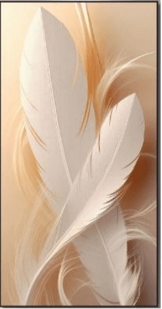 Tableau Plumes Élégance Aérienne – Décoration Murale Verre effet Cristal 60x120 cm - OrnaMura