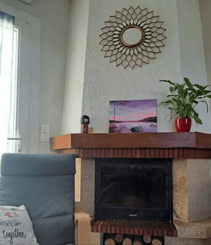 Miroir Soleil Éclatant Doré 60 cm – Déco Murale Art‑Déco & Bohème en métal doré - OrnaMura