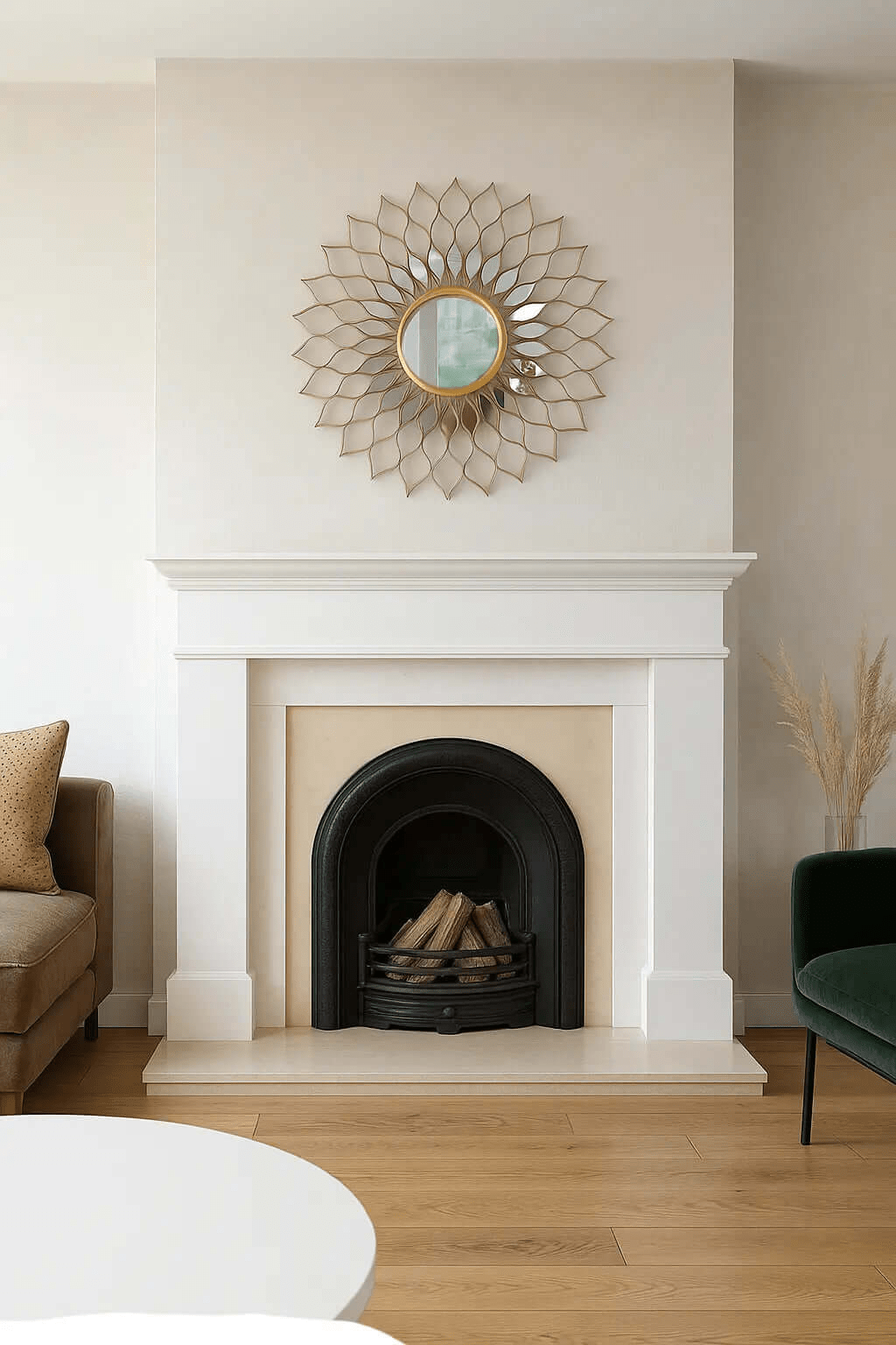 Miroir Soleil Éclatant Doré 60 cm – Déco Murale Art‑Déco & Bohème en métal doré - OrnaMura
