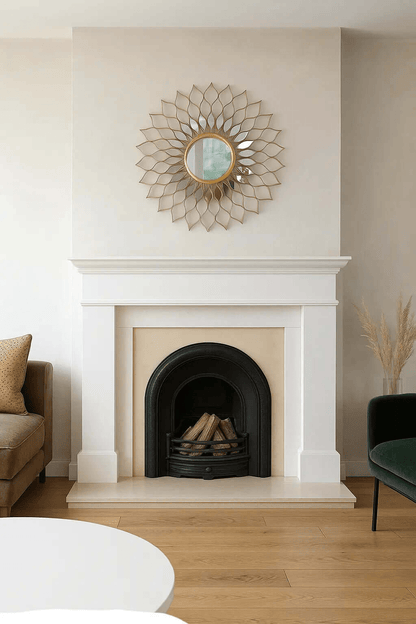 Miroir Soleil Éclatant Doré 60 cm – Déco Murale Art‑Déco & Bohème en métal doré - OrnaMura