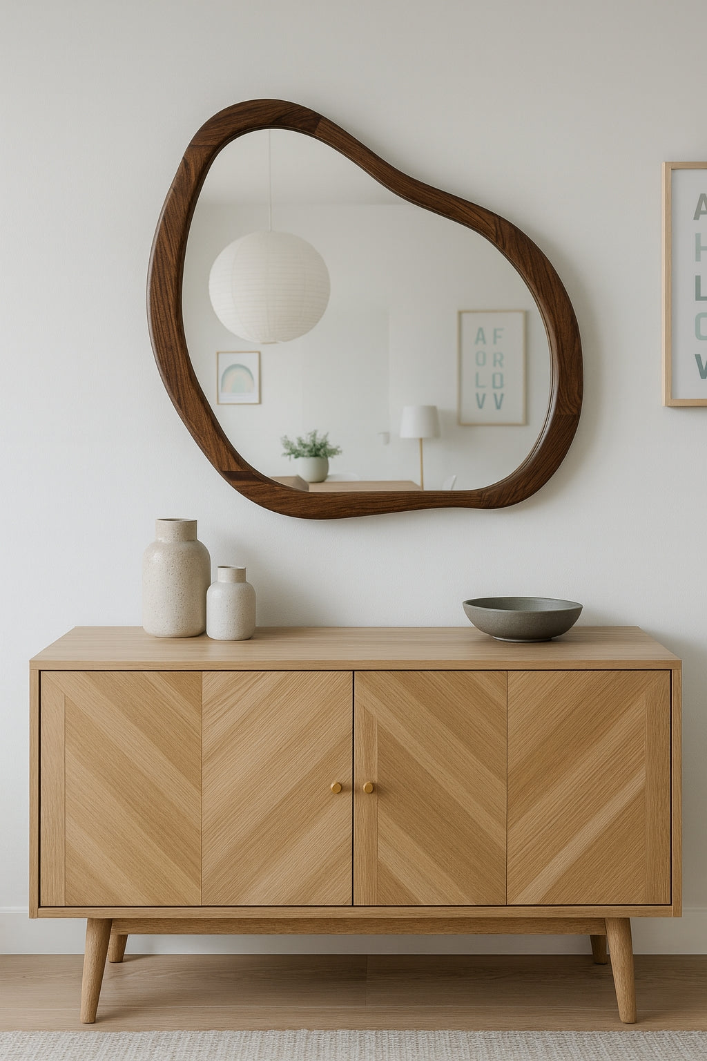 Miroir Élégance Naturelle 60 cm Bois Naturel