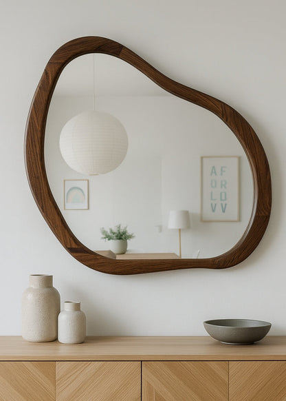Miroir Élégance Naturelle 60 cm Bois Naturel