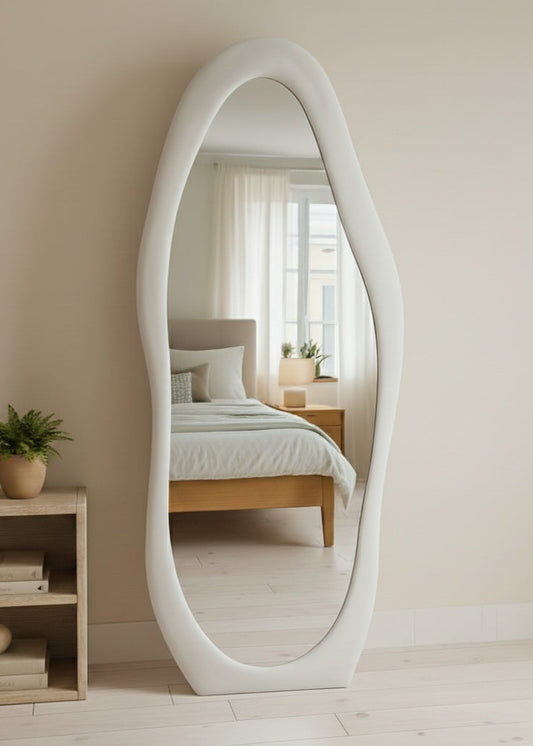 Miroir Reflet de Sérénité 170x70 cm bois et flanelle - plain-pied