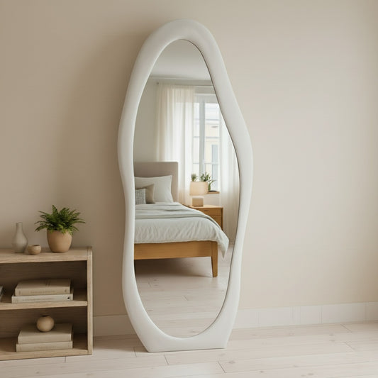 Miroir Reflet de Sérénité 170x70 cm bois et flanelle - plain-pied