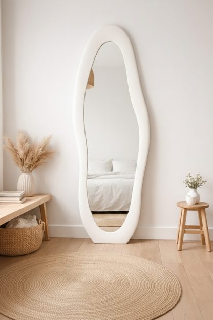 Miroir Reflet de Sérénité 160x50 cm bois et flanelle - plain-pied