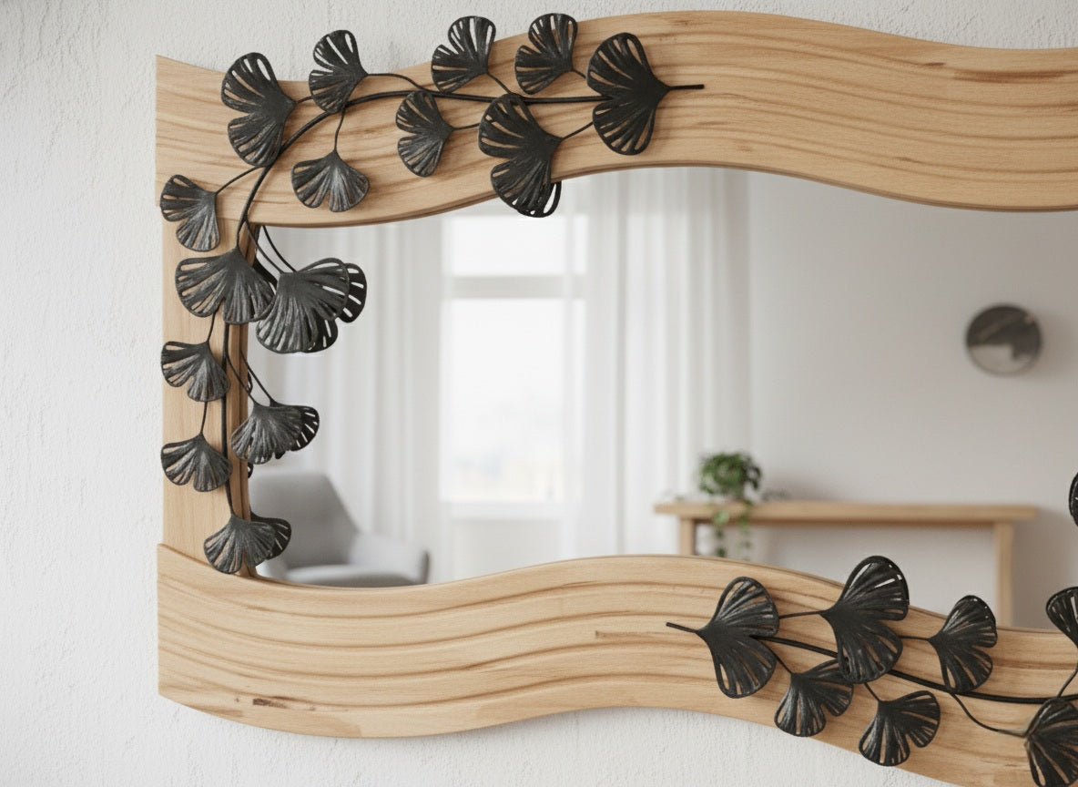 Miroir Vague de Ginkgo 120cm x 80 cm