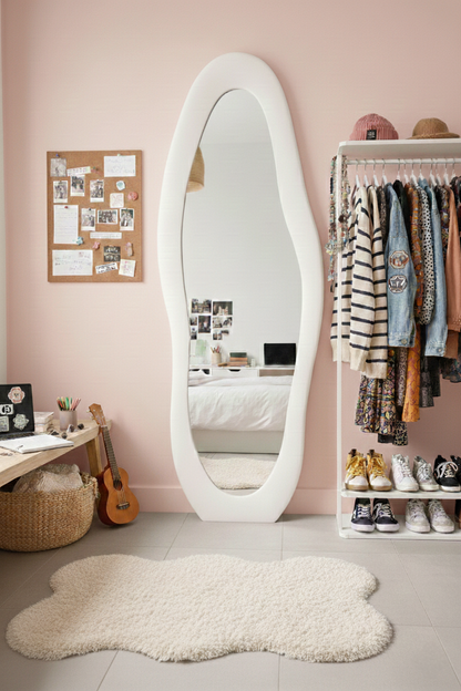 Miroir Reflet de Sérénité 160x50 cm bois et flanelle - plain-pied